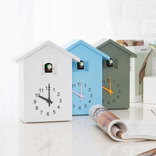Load image into Gallery viewer, T60 Cuckoo Clock The Bird Reports On The Hour Clock, White, Green, Blue, Gray Top, Orange Top