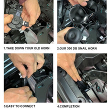 Load image into Gallery viewer, 1 Pair 110BD 12V Motorcycle Electric Car Loud Single Sound Snail Speaker, Snail Speaker