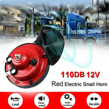 Load image into Gallery viewer, 1 Pair 110BD 12V Motorcycle Electric Car Loud Single Sound Snail Speaker, Snail Speaker