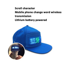 Load image into Gallery viewer, Bluetooth LED Advertising Cap Supports Scrolling Characters/Mobile Phone Word Change/Multi-Language，Random Color Delivery