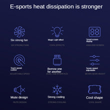 Load image into Gallery viewer, COOLCOLD RGB Notebook Radiator Six Fan Adjustable Laptop Cooling Base, 5V Speed  Colorful Version, 5V Touch 12 Symphony Version