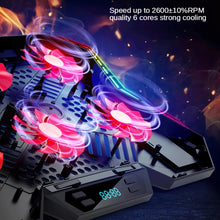Load image into Gallery viewer, COOLCOLD RGB Notebook Radiator Six Fan Adjustable Laptop Cooling Base, 5V Speed  Colorful Version, 5V Touch 12 Symphony Version