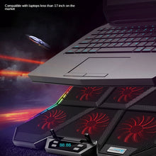 Load image into Gallery viewer, COOLCOLD RGB Notebook Radiator Six Fan Adjustable Laptop Cooling Base, 5V Speed  Colorful Version, 5V Touch 12 Symphony Version