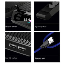 Load image into Gallery viewer, COOLCOLD RGB Notebook Radiator Six Fan Adjustable Laptop Cooling Base, 5V Speed  Colorful Version, 5V Touch 12 Symphony Version