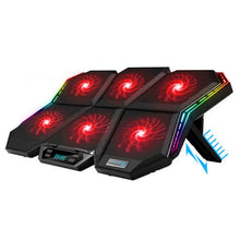 Load image into Gallery viewer, COOLCOLD RGB Notebook Radiator Six Fan Adjustable Laptop Cooling Base, 5V Speed  Colorful Version, 5V Touch 12 Symphony Version