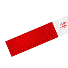 Load image into Gallery viewer, Red And White Car Reflective Film Annual Inspection Of The Car Body Stickers Reflective Barlights, A Roll, Single Chip (100 PCS)
