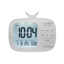 Load image into Gallery viewer, G179 Retro TV Alarm Clock Student Dormitory Bed Electronic Clock, White English Version, Black English Version, Blue English Version, Green English Version, Pink English Version