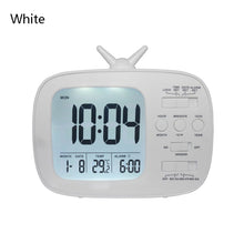 Load image into Gallery viewer, G179 Retro TV Alarm Clock Student Dormitory Bed Electronic Clock, White English Version, Black English Version, Blue English Version, Green English Version, Pink English Version