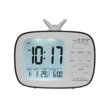 Load image into Gallery viewer, G179 Retro TV Alarm Clock Student Dormitory Bed Electronic Clock, White English Version, Black English Version, Blue English Version, Green English Version, Pink English Version