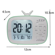 Load image into Gallery viewer, G179 Retro TV Alarm Clock Student Dormitory Bed Electronic Clock, White English Version, Black English Version, Blue English Version, Green English Version, Pink English Version