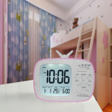 Load image into Gallery viewer, G179 Retro TV Alarm Clock Student Dormitory Bed Electronic Clock, White English Version, Black English Version, Blue English Version, Green English Version, Pink English Version