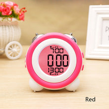 Load image into Gallery viewer, 0705 Big Volume Simple Three-Dimensional LED Alarm Clock Mute Luminous Electronic Clock, Red, Light Blue, Light Green, Orange, Black Shell Green, Black Shell Pink, Black Shell Blue, Black Shell Orange