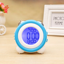 Load image into Gallery viewer, 0705 Big Volume Simple Three-Dimensional LED Alarm Clock Mute Luminous Electronic Clock, Red, Light Blue, Light Green, Orange, Black Shell Green, Black Shell Pink, Black Shell Blue, Black Shell Orange