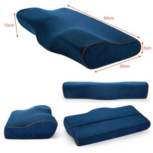 Load image into Gallery viewer, Butterfly Shape Memory Foam Snorked Pillow Slow Rebound Health Care Cervical Pillow, 50x30x10x6cm, 62x34x12x6cm