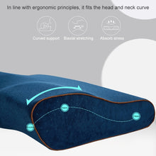 Load image into Gallery viewer, Butterfly Shape Memory Foam Snorked Pillow Slow Rebound Health Care Cervical Pillow, 50x30x10x6cm, 62x34x12x6cm