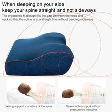 Load image into Gallery viewer, Butterfly Shape Memory Foam Snorked Pillow Slow Rebound Health Care Cervical Pillow, 50x30x10x6cm, 62x34x12x6cm