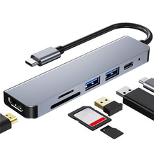 Load image into Gallery viewer, 6 In 1 USB-C / Type-C To 4K HDMI + SD / TF Card Slot + PD USB-C / Type-C Charging + 2 USB 3.0 Ports Multifunctional HUB Docking Station, 6 In 1