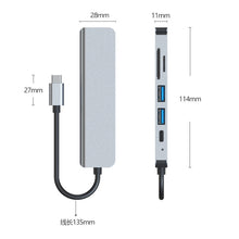 Load image into Gallery viewer, 6 In 1 USB-C / Type-C To 4K HDMI + SD / TF Card Slot + PD USB-C / Type-C Charging + 2 USB 3.0 Ports Multifunctional HUB Docking Station, 6 In 1