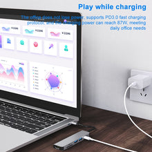 Load image into Gallery viewer, 6 In 1 USB-C / Type-C To 4K HDMI + SD / TF Card Slot + PD USB-C / Type-C Charging + 2 USB 3.0 Ports Multifunctional HUB Docking Station, 6 In 1