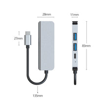 Load image into Gallery viewer, BYL-2011 4 In 1 USB-C / Type-C To 4K HDMI + USB 3.0 + USB 2.0 + PD USB-C / Type-C Charging Ports Multifunctional HUB Docking Station, 4 In 1
