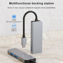 Load image into Gallery viewer, 3 In 1 USB-C / Type-C To 4K HDMI + 2 USB 3.0 Ports Multifunctional HUB Docking Station, 3 In 1