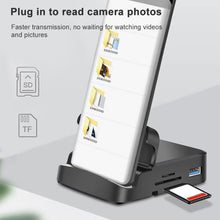 Load image into Gallery viewer, 7 In 1 USB-C / Type-C To 2 USB 2.0 + USB 3.0 + 4K HDMI + SD / TF Card Slot + PD USB-C / Type-C Charging Ports Multifunctional HUB Docking Station With Holder, 7 In 1