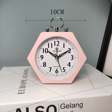 Load image into Gallery viewer, OS005 Students Mute Alarm Clock Children Bedroom Bed Night Light Alarm Clock, Red, Green, Blue, Black, Pink, Gray