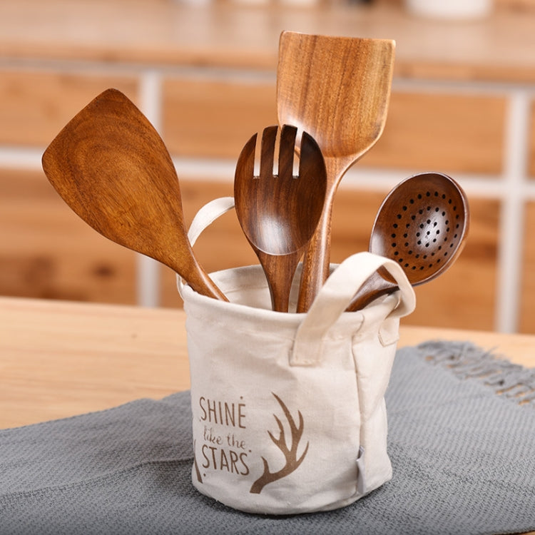 Non-Stick Pot Wood Shovel Teak Cooking Pot Shovel Tableware, Sweet Spoon, Saving Spoon, Bent Spoon, Mixing Spoon, Filter Spoon, Curved Shovel, Thickened Oblique Shovel, Curved Spatula, Small Spoon, Medium Spoon, Long Handle Spoon, Long Handle Filter Spoon