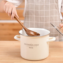 Load image into Gallery viewer, Non-Stick Pot Wood Shovel Teak Cooking Pot Shovel Tableware, Sweet Spoon, Saving Spoon, Bent Spoon, Mixing Spoon, Filter Spoon, Curved Shovel, Thickened Oblique Shovel, Curved Spatula, Small Spoon, Medium Spoon, Long Handle Spoon, Long Handle Filter Spoon