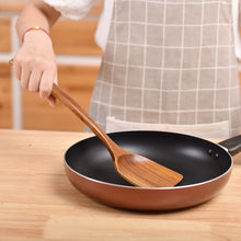 Load image into Gallery viewer, Non-Stick Pot Wood Shovel Teak Cooking Pot Shovel Tableware, Sweet Spoon, Saving Spoon, Bent Spoon, Mixing Spoon, Filter Spoon, Curved Shovel, Thickened Oblique Shovel, Curved Spatula, Small Spoon, Medium Spoon, Long Handle Spoon, Long Handle Filter Spoon