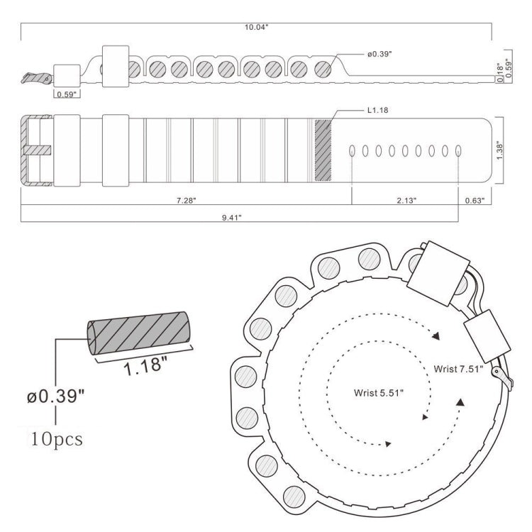 A Pair Outdoor Sports Running Fitness Yoga Load Bracelet Training Plus Heavy Silicone Wristband