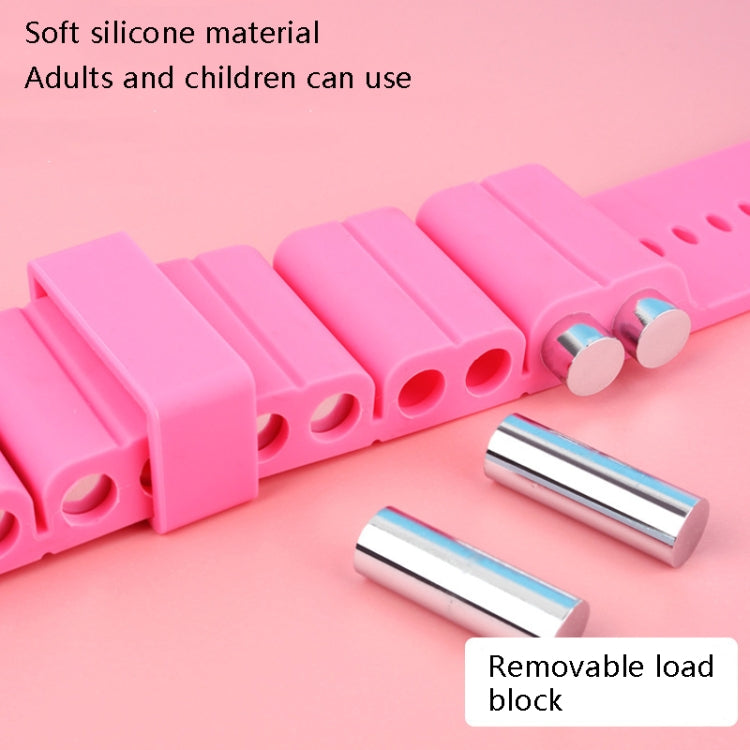 A Pair Outdoor Sports Running Fitness Yoga Load Bracelet Training Plus Heavy Silicone Wristband