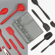 Load image into Gallery viewer, 2 in 1 Kitchen Silicone Spoon Holder Shelf, Large (Gray), Medium (Gray), Large (Black), Medium (Black), Large (Red), Medium (Red), Large (Blue), Medium (Blue), Large (Orange), Medium (Orange), Large (Green), Medium (Green)