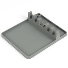Load image into Gallery viewer, 2 in 1 Kitchen Silicone Spoon Holder Shelf, Large (Gray), Medium (Gray), Large (Black), Medium (Black), Large (Red), Medium (Red), Large (Blue), Medium (Blue), Large (Orange), Medium (Orange), Large (Green), Medium (Green)