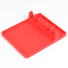 Load image into Gallery viewer, 2 in 1 Kitchen Silicone Spoon Holder Shelf, Large (Gray), Medium (Gray), Large (Black), Medium (Black), Large (Red), Medium (Red), Large (Blue), Medium (Blue), Large (Orange), Medium (Orange), Large (Green), Medium (Green)