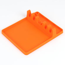 Load image into Gallery viewer, 2 in 1 Kitchen Silicone Spoon Holder Shelf, Large (Gray), Medium (Gray), Large (Black), Medium (Black), Large (Red), Medium (Red), Large (Blue), Medium (Blue), Large (Orange), Medium (Orange), Large (Green), Medium (Green)