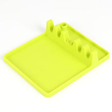 Load image into Gallery viewer, 2 in 1 Kitchen Silicone Spoon Holder Shelf, Large (Gray), Medium (Gray), Large (Black), Medium (Black), Large (Red), Medium (Red), Large (Blue), Medium (Blue), Large (Orange), Medium (Orange), Large (Green), Medium (Green)