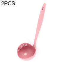 Load image into Gallery viewer, Wheat straw soup spoon colander two-in-one environmental tableware hot pot dual-use spoon Colanders Strainers, Nordic pink, Nordic green, Nordic blue, Nordic Beige