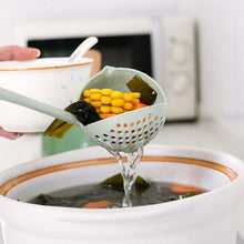 Load image into Gallery viewer, Wheat straw soup spoon colander two-in-one environmental tableware hot pot dual-use spoon Colanders Strainers, Nordic pink, Nordic green, Nordic blue, Nordic Beige