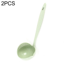 Load image into Gallery viewer, Wheat straw soup spoon colander two-in-one environmental tableware hot pot dual-use spoon Colanders Strainers, Nordic pink, Nordic green, Nordic blue, Nordic Beige