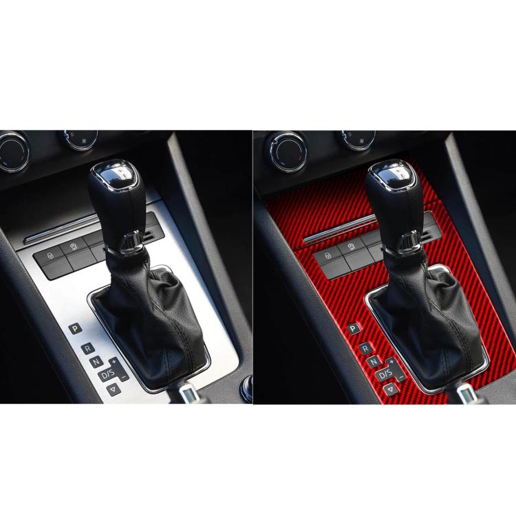 For 2017-2021 Skoda Octavia Left-Hand Drive 2pcs /Set Gear Shift Panel Trim Sticker, Left-Hand Drive