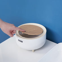 Load image into Gallery viewer, Mini Desktop Trash Can Simple Press Grunge Storage Bucket Student Dormitory Bedside Cabinet Round Trash Cartridge, Round Trash Cartridge
