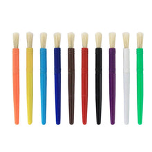 Load image into Gallery viewer, Children Plastic Pen Cup Bristles Graffiti Painting Brush Set, HB-10 + 10, HB-5 + 5 Light Colors, HB-5 + 5 Dark