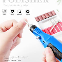 Load image into Gallery viewer, Mini Electrical Nail Grinding Machine USB Portable Electrical Grinder Set, USB White, USB Green, USB Pink, USB Black, USB Rose Red, USB Blue