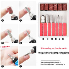 Load image into Gallery viewer, Mini Electrical Nail Grinding Machine USB Portable Electrical Grinder Set, USB White, USB Green, USB Pink, USB Black, USB Rose Red, USB Blue