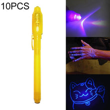 Load image into Gallery viewer, 10 PCS Creative Magic UV Light Invisible Ink Pen Marker Pen