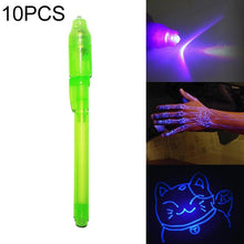 Load image into Gallery viewer, 10 PCS Creative Magic UV Light Invisible Ink Pen Marker Pen
