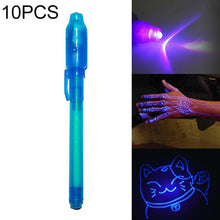 Load image into Gallery viewer, 10 PCS Creative Magic UV Light Invisible Ink Pen Marker Pen