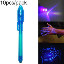 Load image into Gallery viewer, 10 PCS Creative Magic UV Light Invisible Ink Pen Marker Pen