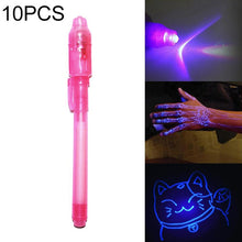 Load image into Gallery viewer, 10 PCS Creative Magic UV Light Invisible Ink Pen Marker Pen